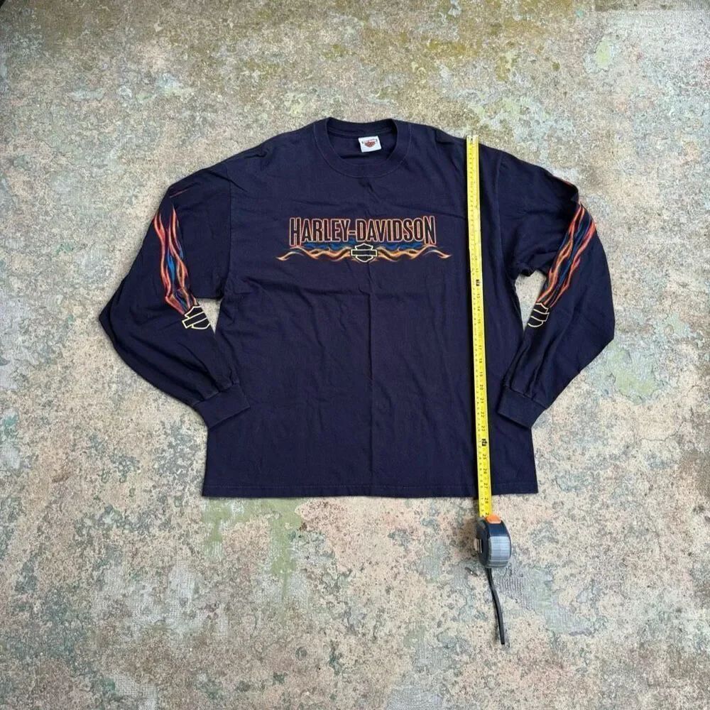 Harley Davidson Motorcycles Y2K Long Sleeve Biker Shirt